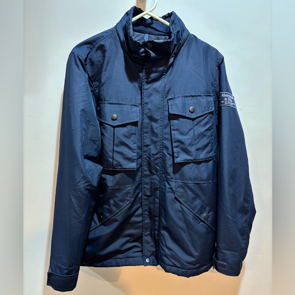 Abercrombie & Fitch Men's Dark Blue Field Jacket
